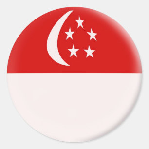 6 große Aufkleber Singapur singapurische Flagge