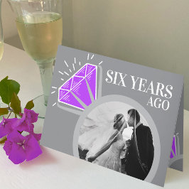 6. Hochzeitstag Amethyst jetzt dann Foto Karte