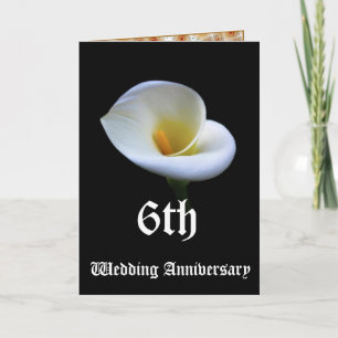 6. Hochzeitstag Grußkarte - Lilie Karte