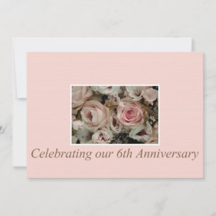 6. Hochzeitstag Rosen-Einladung Einladung
