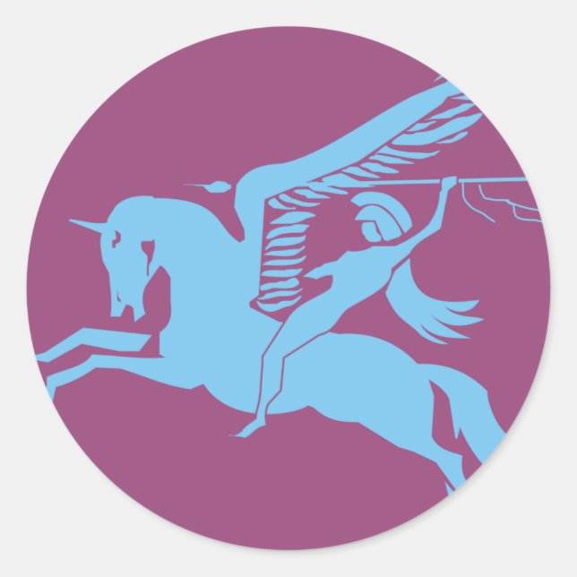 6. Im Flugzeug Runder Aufkleber (Vorderseite)