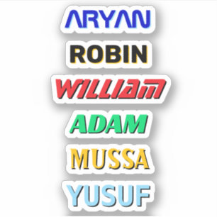 6 individuelle Elektriker-Name-Hartschalendecal-Au Aufkleber