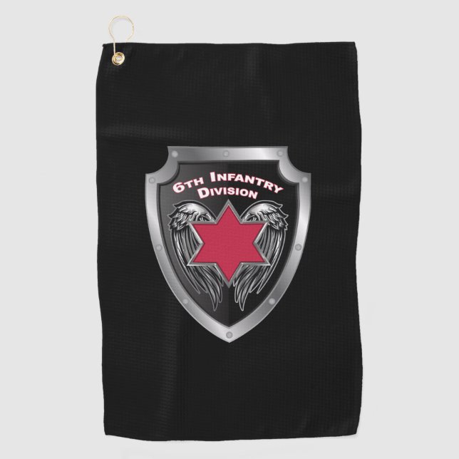 6. Infanterieabteilung "Sight Seein' Sechste Schil Golfhandtuch (Vorderseite)