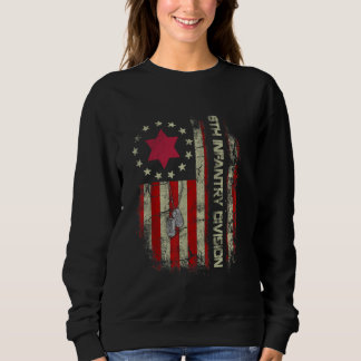 6. Infanterieabteilung Veteran USA Flag Military V Sweatshirt