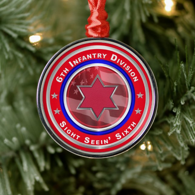 6. Infanterieabteilung Weihnachten halten Ornament Aus Metall (Baum)