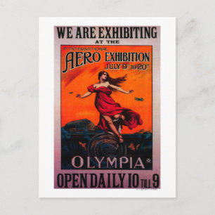 6. Internationales Aero Expo Vintage Plakat Postkarte