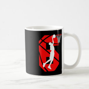 6 Jahre alt 6. Geburtstag Boy Basketball Liebhaber Kaffeetasse