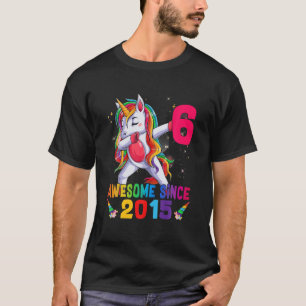 6 Jahre alt 6. Geburtstag Einhorn Dabbing Girls Pa T-Shirt