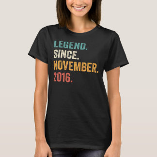 6 Jahre alt 6. Geburtstag Junge Legende seit Novem T-Shirt
