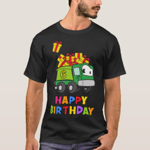 6 Jahre alt 6. Geburtstag Lkw lustige Yogonkleidun T-Shirt