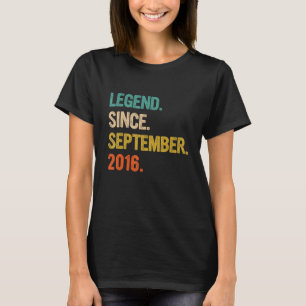 6 Jahre alt 6. Geburtstag seit 2. September T-Shirt