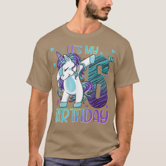 6 Jahre alt Einhorn Dabbing 6. Geburtstag Mädchen T-Shirt