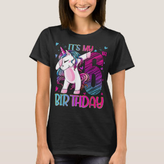 6 Jahre alt Einhorn Dabbing 6. Geburtstag Mädchen T-Shirt