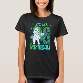 6 Jahre alt Einhorn Flossing 6. Geburtstag Girl Un T-Shirt