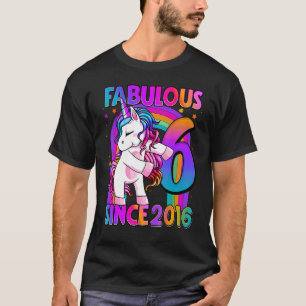 6 Jahre alt Einhorn Flossing 6. Geburtstag Girl Un T-Shirt