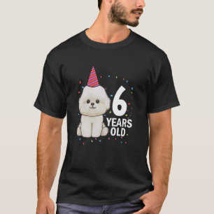 6 Jahre alt Geburtstag Malteser Hund Welpe 6. Part T-Shirt