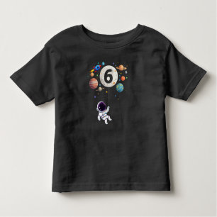 6 Jahre alt Geburtstag Planeten Astronaut 6. Gebur Kleinkind T-shirt