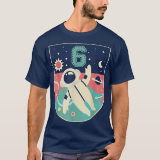 6 Jahre alt Geburtstagsjunge Astronaut 6. Geburtst T-Shirt