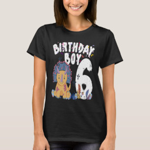 6 Jahre alt Geburtstagsjunge Dinosaurier T-Shirt