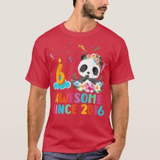 6 Jahre alt Panda Einhorn Phantastisch seit 2016 6 T-Shirt