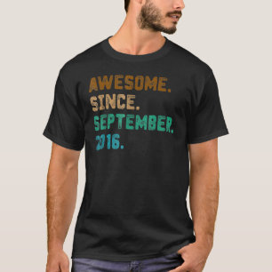 6 Jahre alt Phantastisch seit September 2016 6. Ge T-Shirt