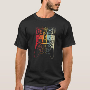 6 Jahre alt Stufe 6 Unverschlossen 6. Geburtstag B T-Shirt
