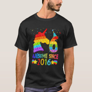 6 Jahre alt Unicorn 6. Geburtstag Girl Unicorn Pop T-Shirt
