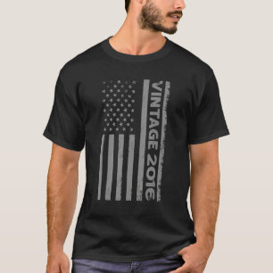 6 Jahre alt Vintag 2016 Amerikanische Flagge 6. Ge T-Shirt