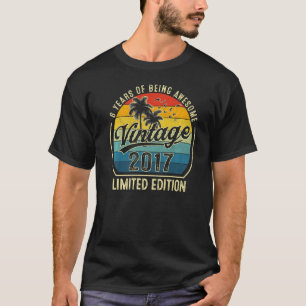 6 Jahre alt Vintag 2017 6. Geburtstag Retro T-Shirt