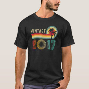 6 Jahre alt Vintage Geboren 2017 6. Geburtstag Ret T-Shirt