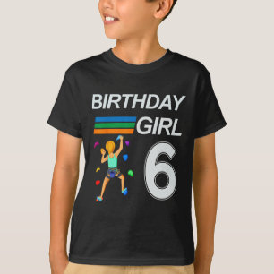 6 Jahre alte Geburtstags-Bouldering-Felsenklettern T-Shirt