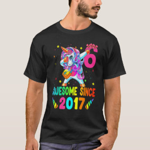 6 Jahre Alte Geschenke Girls Teens Dabbing Einhorn T-Shirt
