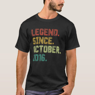 6 Jahre alte Legende Seit Oktober 2016 6. Geburtst T-Shirt