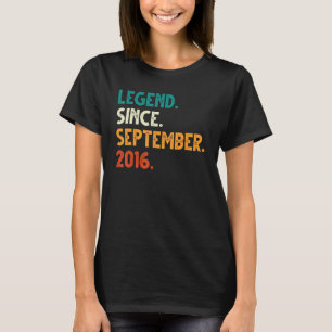 6 Jahre alte Legende seit September 2016 6. Geburt T-Shirt