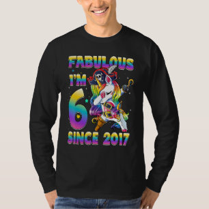 6 Jahre alte Mädchen, die Unicorn Piraten, 6. Gebu T-Shirt