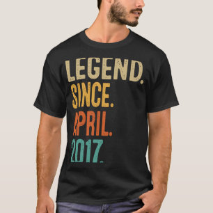 6 Jahre alte Vintage April 2017 6. Geburtstag 1 T-Shirt