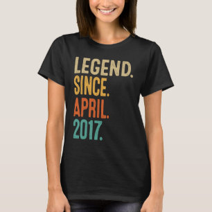 6 Jahre alte Vintage April 2017  6. Geburtstag  1 T-Shirt