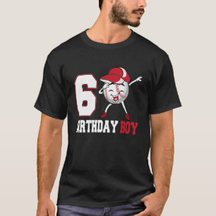 6 Jahre alter Abbing Baseball 6. Geburtstag Junge T-Shirt
