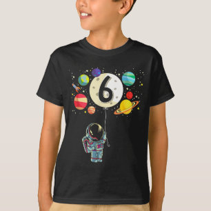 6 Jahre alter Geburtstagsjunge Astronaut 6. Geburt T-Shirt