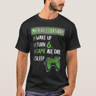 6 Jahre alter Spieler 6. Geburtstag Perfekter Gami T-Shirt