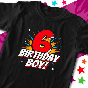 6 Jahre alter Superheld zum Geburtstag Junge 6. Ge T-Shirt