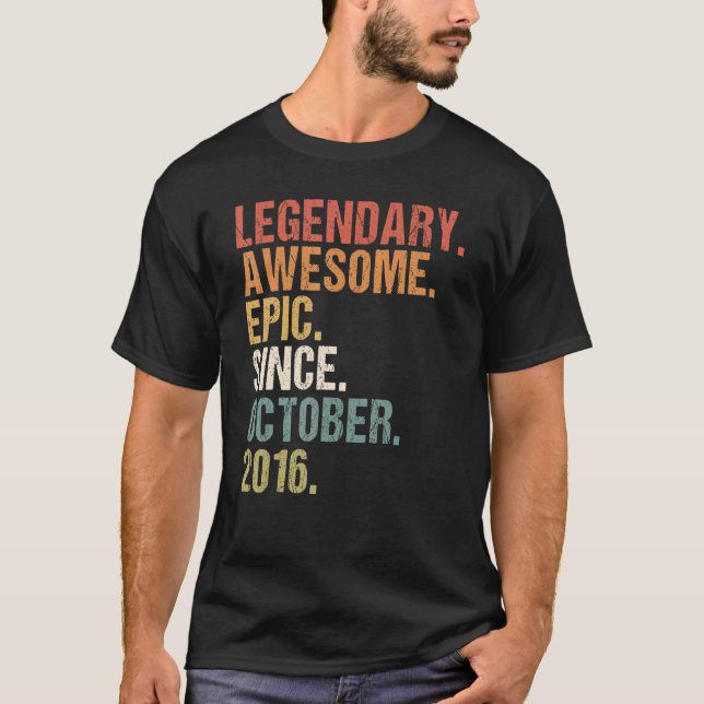 6 Jahre alter Witz Phantastisch seit Oktober 2016  T-Shirt (Vorderseite)
