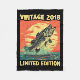 6 Jahre altes Geschenk 2018 Fischfang Fisch 6th B Fleecedecke
