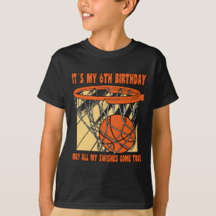 6 Jahre Altes Glück 6. Geburtstag Basketball 6. Ge T-Shirt
