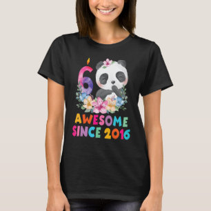 6 Jahre altes Mädchen Geburtstag Einhorn Panda B T T-Shirt