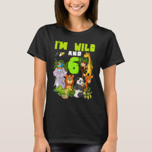 6 Jahre altes Tierheim Thema Geburtstag Safari Jun T-Shirt