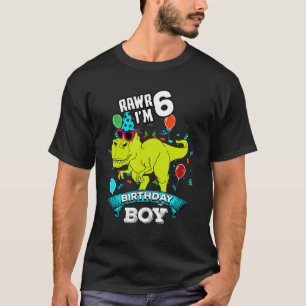 6 Jahre Cool T Rex Dinosaurier Rawr I Be 6 Years B T-Shirt