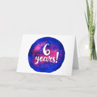 6 Jahre Nüchternheit-Geburtstags-/Jahrestags-Karte