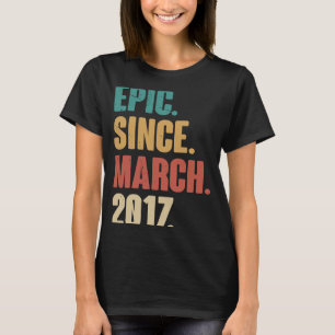 6 Jahre Vintag 2017 Geburtstag 6. Dekoration m T-Shirt