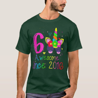 6-jährige Mädchen Phantastisch seit 2016 6. Geburt T-Shirt